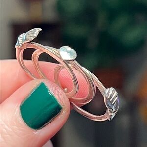 Vintage Sterling Silver Fede Gimmel Holding Hands Love Ring